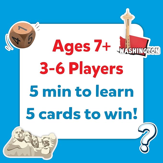 Skillmatics Board Game - Scout It Out 50 States, Guessing & Trivia Game for Families, Educational Toys, Card Games for Kids, Teens and Adults, Gifts for Boys and Girls Ages 7, 8, 9 and Up