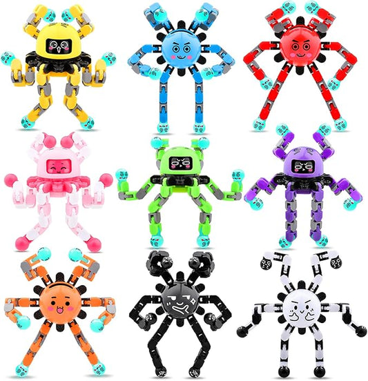 9 PCS Christmas Stocking Stuffers Fidget Spinner Toys for Kids & Adults,Party Favors Supplies Goodie Bags Birthday Gifts,Classroom Small Prizes Bulk Boys Girls Travel Sensory Toy for 3-5-8-12