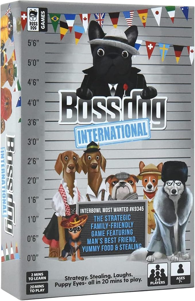 BOSS DOG GAMES Boss Dog International Stand Alone Game or Expansion Play for Boss Dog The Card Game - Simple, Strategic Card Game for Kids, Adults & Family - Parties, Trips, Game Night - Ages 7+