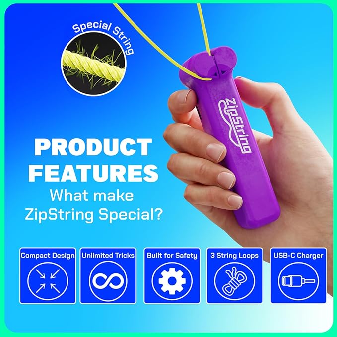 Original - As Seen on Shark Tank - Classic Rope Launcher Toy, Perfect for Kids & Adults - Fly a String Loop in The Air for Endless Tricks & Fun, Wonderment Awaits, Vivacious Violet