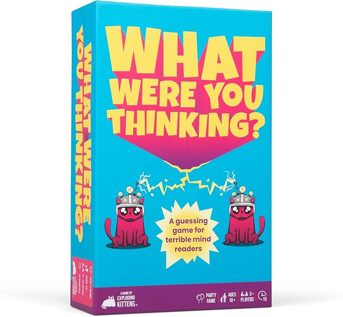 Exploding Kittens What were You Thinking? A Hilarious Guessing Board Game - Party Game for Ages 10 and up - Great for Adults, Teens, and Kids - 3 Players or More