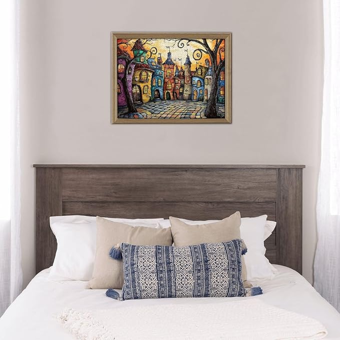 Fairytale House Colorful Houses Puzzles for Adults 500 Pieces, Fairy Tale Town，Charm Town，Whimsical Jigsaw Puzzle,Magic Puzzle Art，Challenging for Night Game