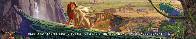 Ceaco - Thomas Kinkade - Disney - The Lion King - Return to Pride Rock - Large Piece Jigsaw Puzzle for Adults - Challenging Puzzle Perfect for Game Nights - Finished Size is 21.25 x 15.00