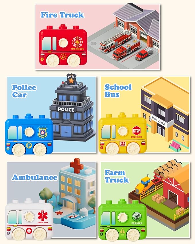 Montessori Toys Train Set for Toddlers 2-4 Year Old,Matching & Sorting Learning Train Set with Music & Light Including 6 Finger Puppets,Keys,Christmas Birthday Gifts for Baby Girls Boys 2+