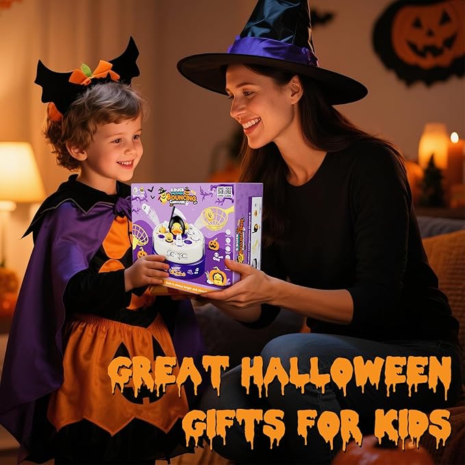 B.Duck Halloween Games for Kids 4-6, Bounce and Catch Duck Toys for Toddlers 3-5, Family Halloween Party Board Game, Indoor Halloween Party Favors Gifts for Boys Girls 5-7