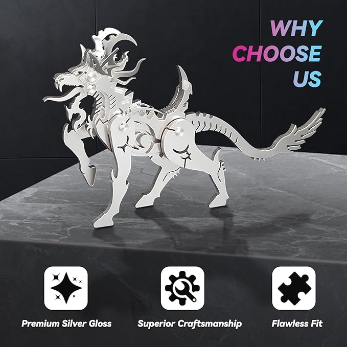 FILASLFT 3D Metal Puzzles,3D Metal Puzzle for Adults,Mechanical Model Kit Baize,Steel 3D Puzzles Stainless Steel Ornaments for Adults Home Decor Art Craft Gifts Toys.