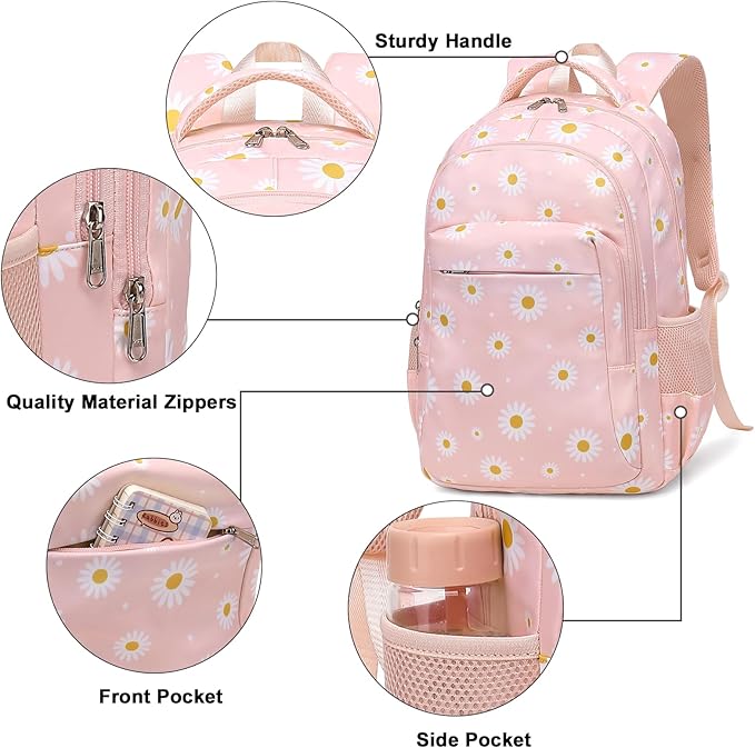 LEDAOU School Backpack Teen Kids Boys Girls Backpacks Teens Bookbag Casual Daypack School Bag