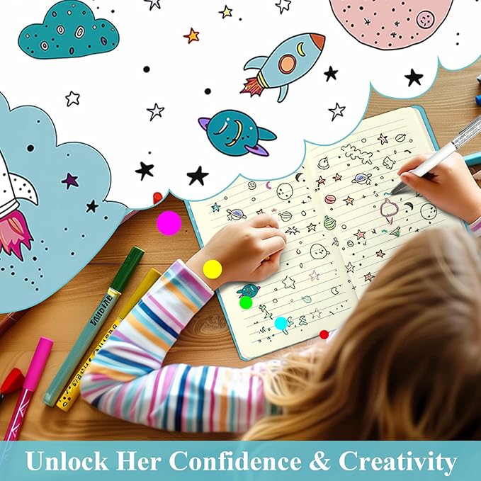 Butterflies Journal for Girls - Birthday Gift for Teens & Kids, Notebook w/Pen & Magnetic Closure, 192 Pages Lined Hardcover Diary, 5.3"x7.5"