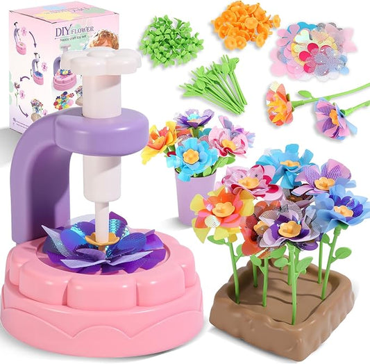 Children's DIY Handmade Set Toys, Flower Market Toys, Girls Vase Art, Suitable For 4, 5, 6, 7, 8 Years Old Toddler Girl Art And Craft, Suitable For Girls Educational Activities Birthday Gift