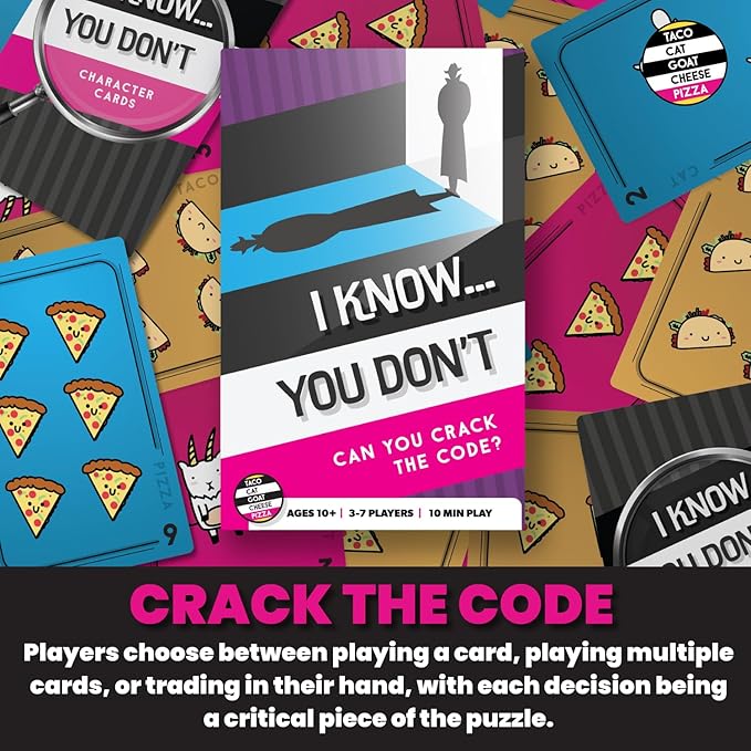 I know... You Don't Strategic Card Game for Family Game Night by Taco Cat Goat Cheese Pizza | Easy to Learn | Fast 10 Minute Rounds | Fun for Kids, Teens, and Adults | 3 - 7 Players