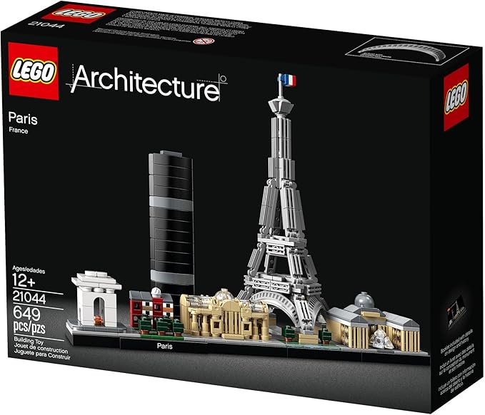 LEGO Architecture Paris Model Building Set - Detailed Display Building Block Set for Kids, Boys and Girls, Ages 12+ - Unique Gift for Travel & Architecture Enthusiasts - 21044