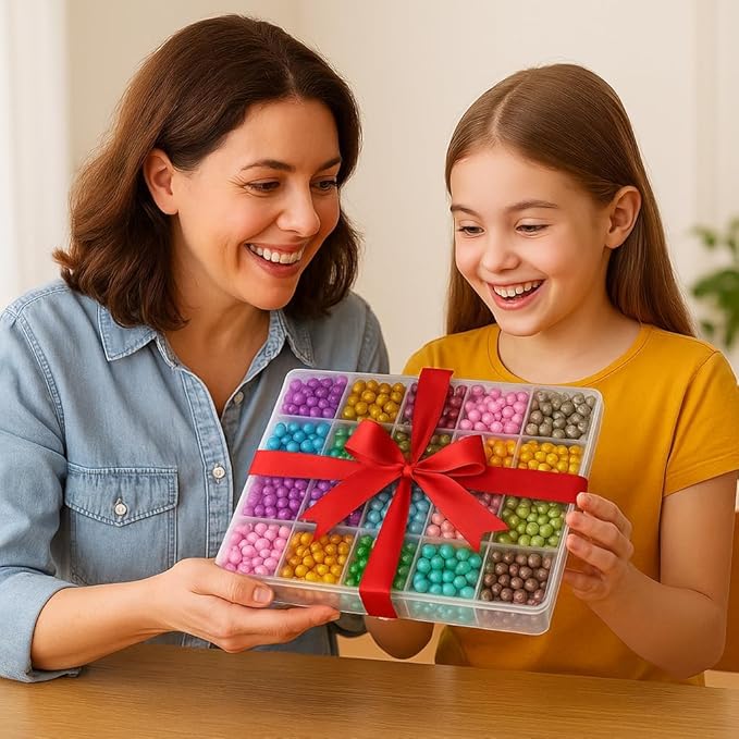 Glass Beads Kit for Jewelry Making - 3 Box Set 72 Colors, 3000pcs Round Colorful Beads for DIY Bracelet Necklace Earring Keychain, Colorful Glass Beads Bracelet Making Kit - 6mm