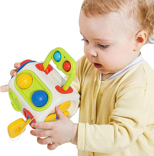 8 in 1 Toddler Travel Toys, Sensory Busy Toys for Child, Christmas Birthday Gift Shape Color Recognition Fine Motor Skills Game for Boys Girls 18 Month 1 2 Year Old Kids.