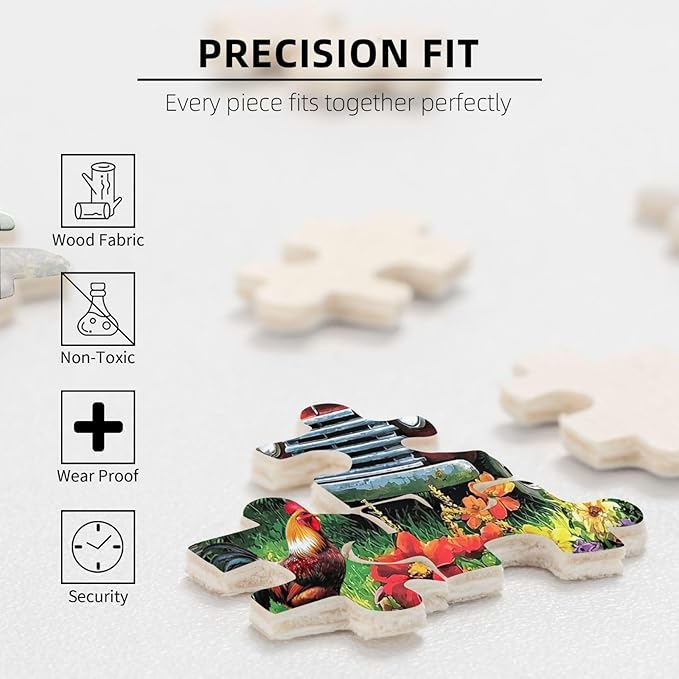 Colorful Spring Farm Puzzle for Adults 500 Pieces Animal Farm Dogs Cows Donkey Horses Puzzle Artwork Friends Family Activity Game Nights Gifts