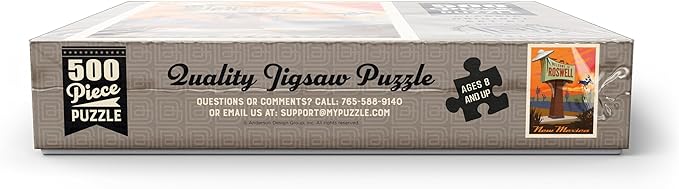 MyPuzzle Roswell, New Mexico, Vintage Poster - Premium 500 Piece Jigsaw Puzzle for Adults