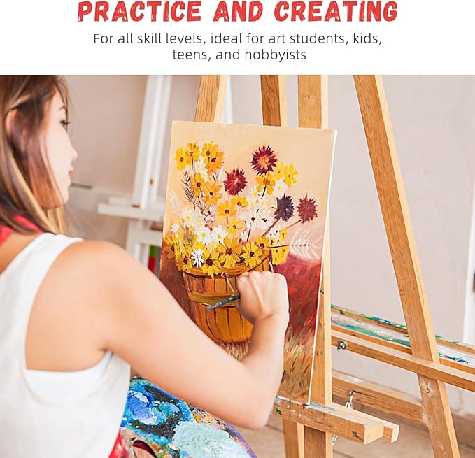 Simetufy 58 Pack 8x10 Inch Canvas Boards for Painting, Bulk Blank Canvas Panels Gesso Primed Acid-Free 100% Cotton for Acrylics Oil Watercolor Tempera Paints