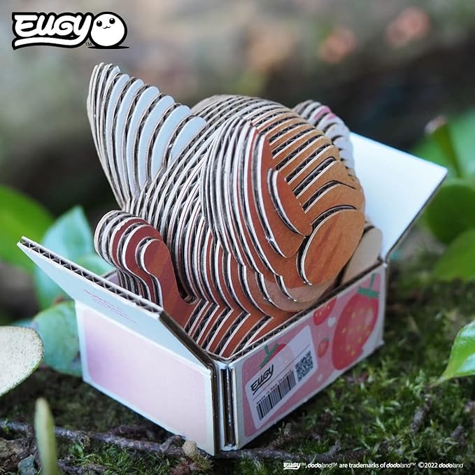 Eugy Cat - Pumpkin 3D Puzzle, 27 Piece Eco-Friendly Educational Learning Puzzles for Kids 6+