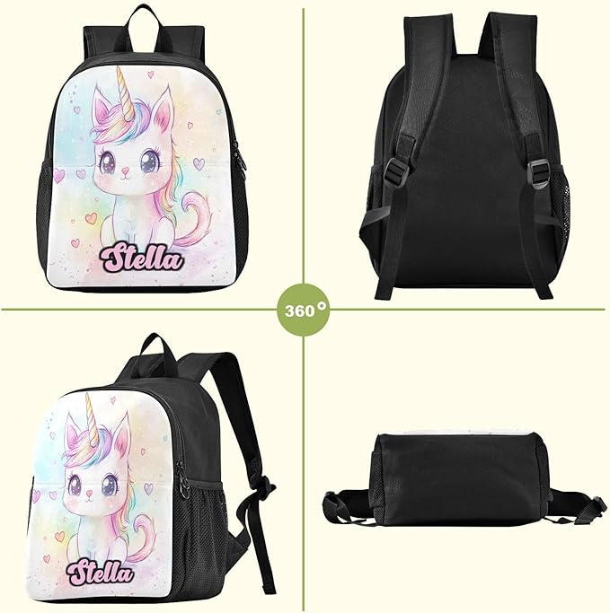 Cute Heart White Toddler Backpack for Boys Girls 3-6 Bookbag for Preschool Small Kindergarten Elementary Backpackss for Kids for Travel