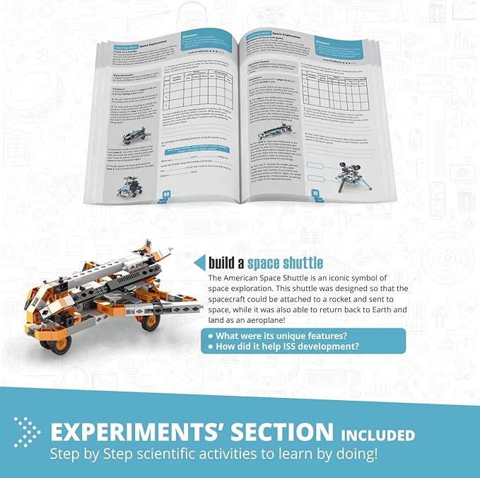 Engino STEM Kit, Astronomy Travelling to Space, Building Toys for Kids 9+, STEM Projects, Learning & Education Toys, Engineering Kit, Gifts for Boys & Girls (6 Model Options)