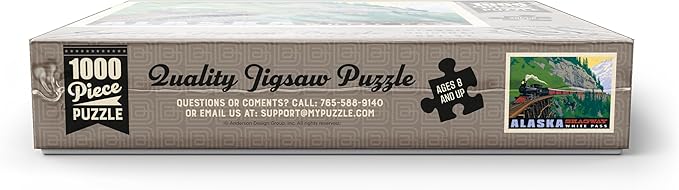 MyPuzzle Alaska: Skagway, Vintage Poster - Premium 1000 Piece Jigsaw Puzzle for Adults