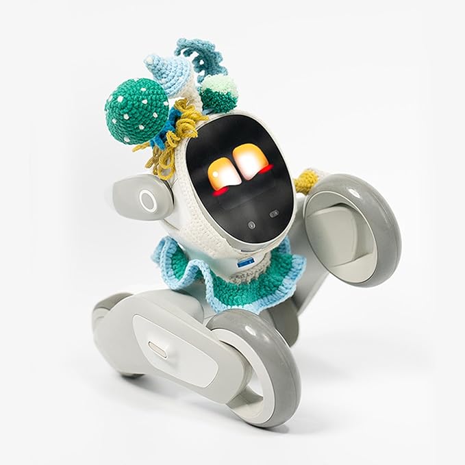 Forest Explorer Outfit — Handmade Crochet Headpiece and Collar Set with a Nature-Inspired Theme, Perfect for Transforming Your Pet Robot Toys into a Cute Companion