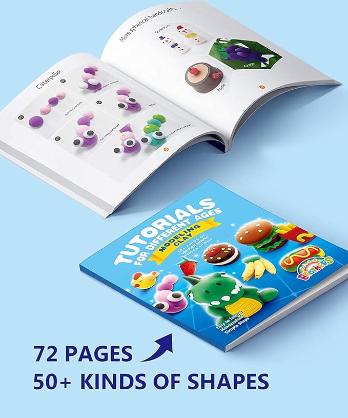 Sago Brothers 36 Colors Air Dry Clay, Soft Modeling Clay for Kids with Tools & Tutorial, Christmas Gifts for Kids Age 3-12, Toys Crafts for Girls and Boys