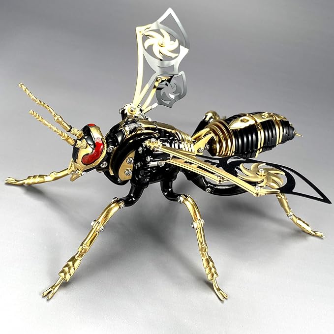 3D Metal Puzzles for Adults, Mechanical Wasp Model Kits Building Blocks, The Northern Giant Hornet, Difficult DIY for Assembly, Birthday Gifts for Men