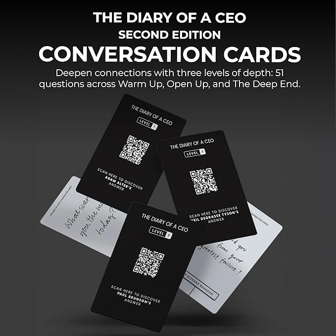 Conversation Cards by Steven Bartlett - 2nd Edition - Couples Card Game, Deep Question for Intimacy and Reconnection - Conversation Starters, Relationship & Date Night Cards