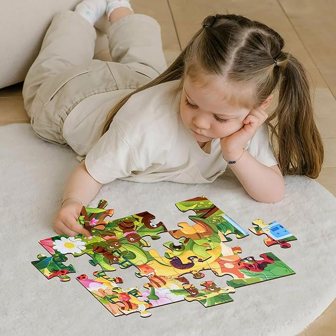 Jumbo Floor Puzzle for Kids,Large Jigsaw Puzzles 24 Piece for Kids Ages 3-5 (Busy Ants)