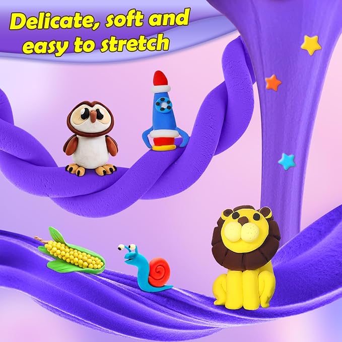 ESSENSON Air Dry Clay 88 Colors, Modeling Magic Clay for Kids, DIY Molding Craft, Gift for Kids