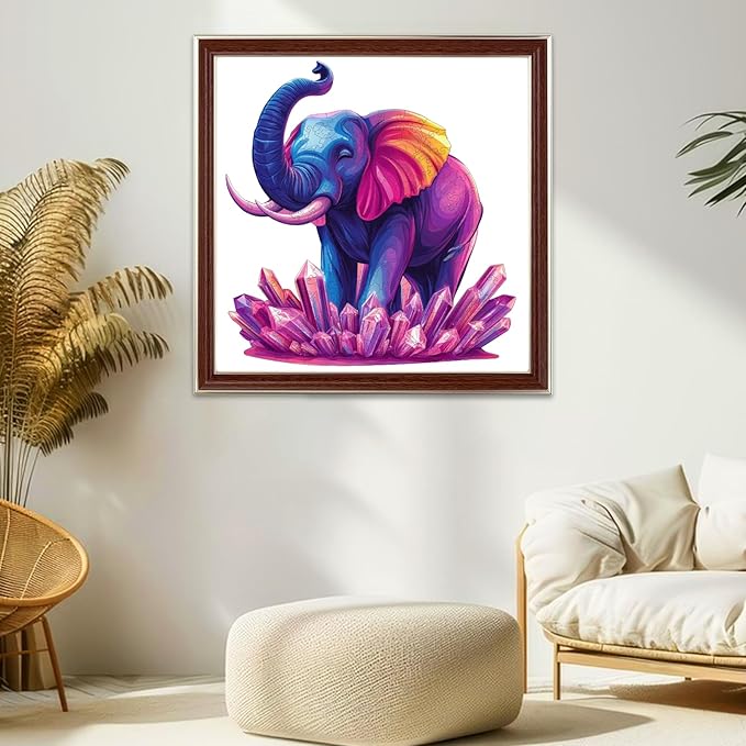 Wooden Puzzles for Adults 500 Pieces, Elephant Jigsaw Puzzles, Adult Puzzles Animal Wooden Toys 17x17.7 inch, Home Decor Gift Family Brain Game for Men Women Elders Seniors