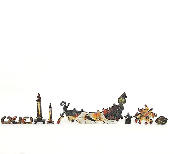 Wooden Jigsaw Puzzle for Adults - Uniquely Shaped Pieces - Made in The USA by FoxSmartBox - 270 Pieces - The Lady of Shalott