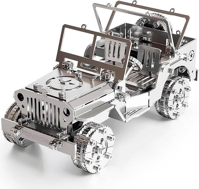 3D Metal Model Kits, Mechanical Iron Blood Car 3D Metal Puzzle,Steel Series DIY Brain Teasers Simple 3D Puzzles Home Decor Art Craft Gifts Toys for Adult