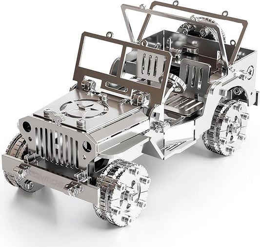 3D Metal Model Kits, Mechanical Iron Blood Car 3D Metal Puzzle,Steel Series DIY Brain Teasers Simple 3D Puzzles Home Decor Art Craft Gifts Toys for Adult