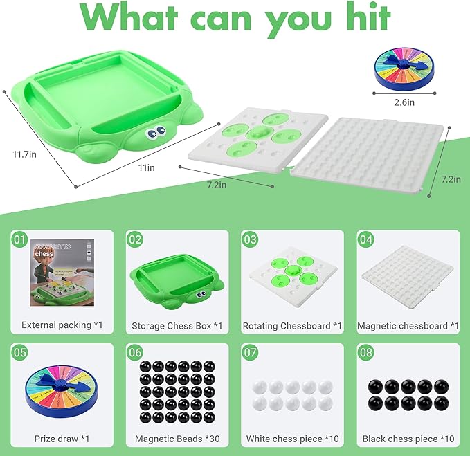 Magnetic Chess Game, New Upgraded 2 in 1 Portable Multiplayer Board Games, Strategy Magnet Games with 30 Magnetic Pieces and 20 Normal Pieces, Innovative Table Top Puzzle Game for Adults Kids