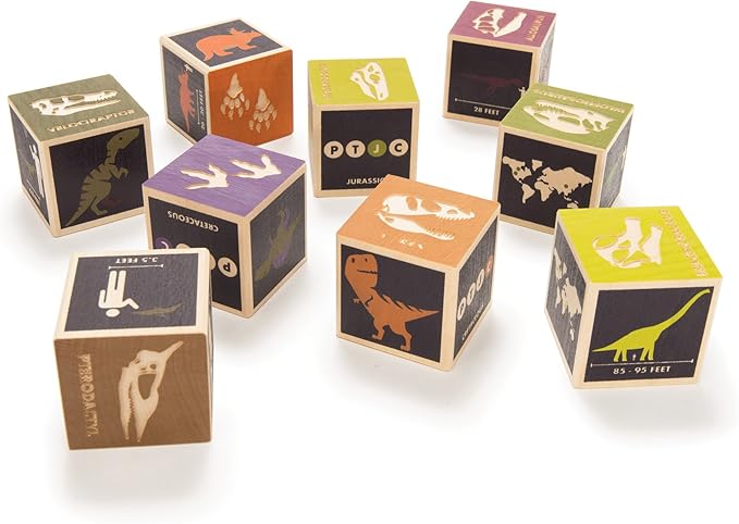 Uncle Goose Dinosaur Blocks - Made in The USA