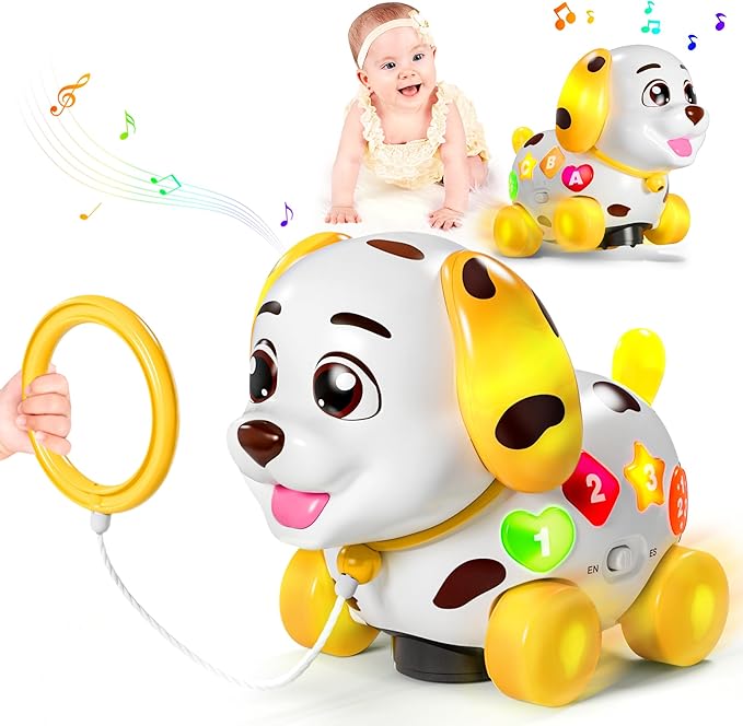 Toys for 1 Year Old Girl Gifts, Musical Baby Toys 6-12-18 Months, Bilingual Learning Toy for 1 Year Old, 1st Birthday Girl Boy Gift Presents, Music Toddlers Puppy for Infants 7 8 9 Months