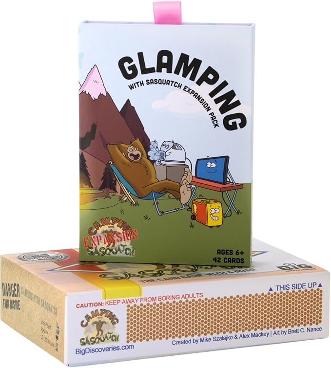 Camping with Sasquatch by Big Discoveries - A Family Card Game with a Roar! | Fun Rummy Meets Slapjack Card Games for Kids, Teens, Adults, and Families (Bundle: Camping with Sasquatch + Expansion)