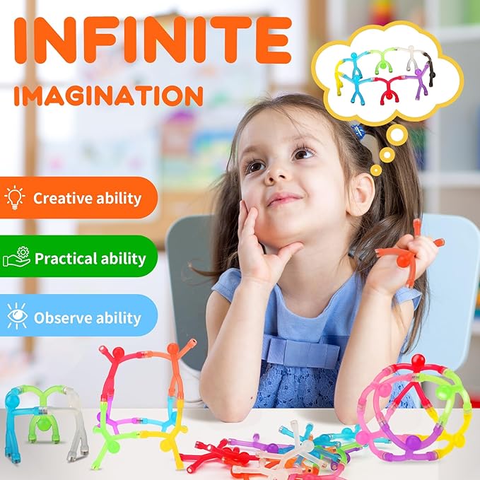 24Pcs Magnetic-People-Magnet-Men, Magnetic Travel Toys for Kids, Creative, Portable and Educational, Funny Magnets for Kids, Small Toys for Classroom Prizes, Easter Egg Stuffers, Office