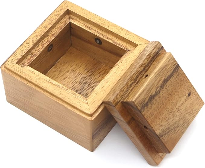 BSIRI Locked Box- Secret Box Brain Teaser Wooden Puzzle Boxes with Hidden Compartments. Ideal Mystery Jewelry, 3D Puzzle Lock, Gift Card, and Money Puzzle Box