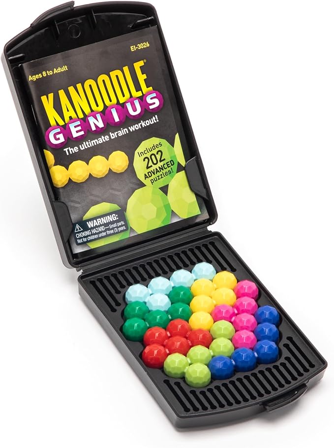 Educational Insights Kanoodle Genius 3-D Puzzle Brain Teaser Game For Adults, Teens & Kids, Over 200 Challenges, Easter Basket Stuffers for Kids, Gift for Ages 8+