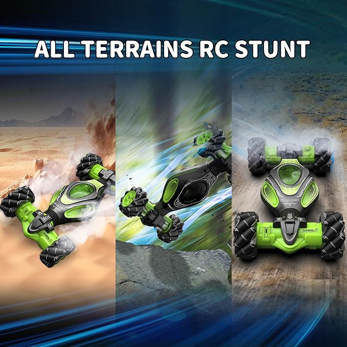 1:12 Hand Gesture Sensing Rc Stunt Car Large Drifting Rc Car with Watch Hand Controlled Twist Cars Offroad 360° Rotation with Lights Music, Birthday Xmas Gifts for Boys Adults Kids