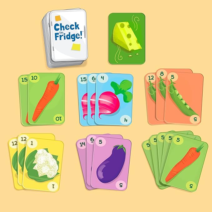 Melon Rind Check The Fridge, Math Game for Kids Adding to 25, Educational, Fun Card Game to Develop Math Skills with Confidence, for 3-6 Players, Perfect for Family Fun, Ages 8+