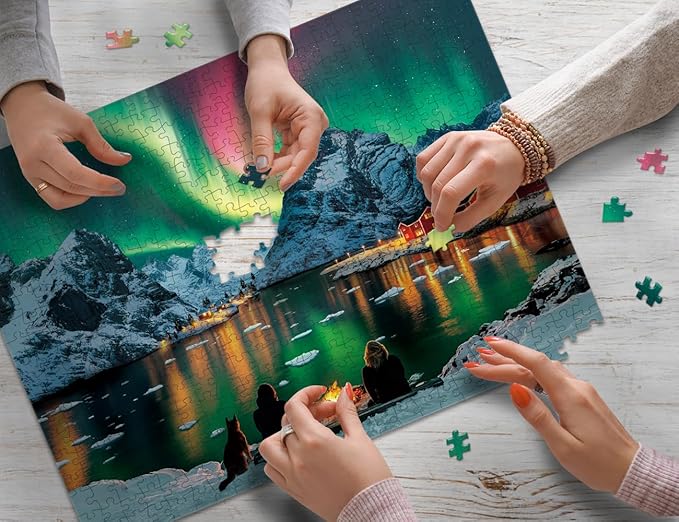 500 Piece Jigsaw Puzzle for Adults and Teens and Kids Winter Fun Best Gift Happy Games Aurora