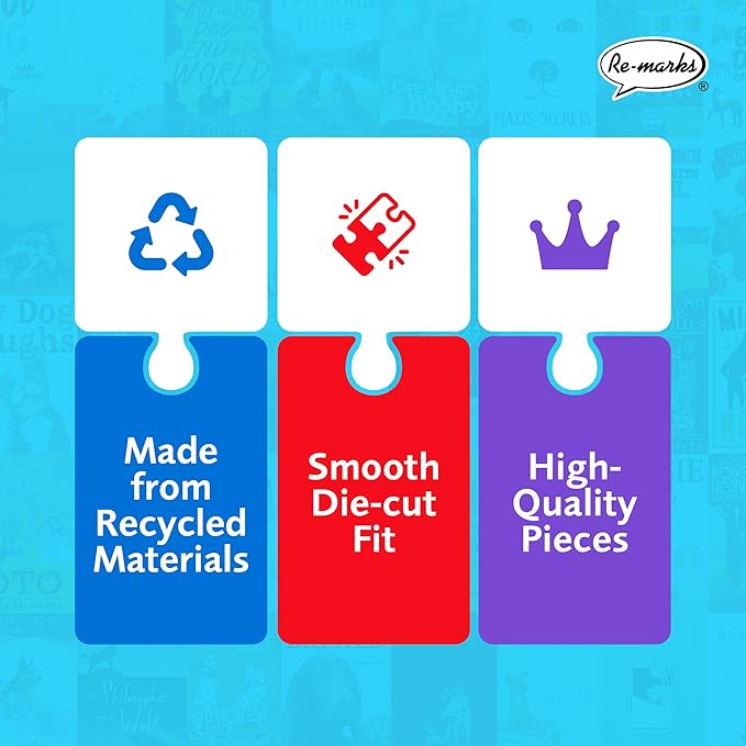 Re-marks “Dog Tales” Literary Collage Puzzle, 1,000-Piece Jigsaw Puzzle for All Ages