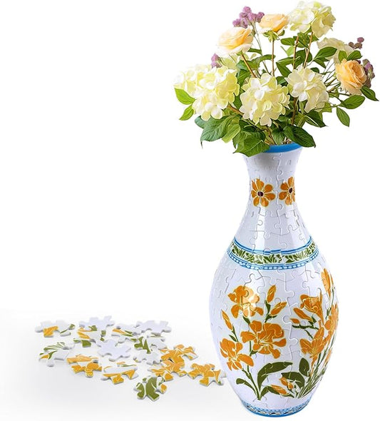 Unique 3D Puzzle for Adults - 160 Pieces of Puzzle Flower Vase, Cananga Odorata Themed Art Projects Gift for Women Housewarming Home Decoration