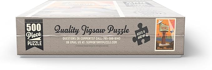 MyPuzzle Roswell, New Mexico, Vintage Poster - Premium 500 Piece Jigsaw Puzzle for Adults