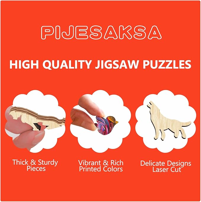 Wooden Puzzles for Adults, Strawberry Hut Wooden Jigsaw Puzzle for Adults, Magical Fruits Wood Puzzles Adult, Unique Animal Shape, Fun Gifts for Friends & Family, Home Decor(M-11.4 * 10.5in-170 pcs)
