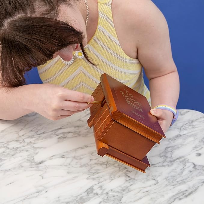 Bits and Pieces - Elegant Treasure Box - Premium Quality Jewelry Box - Secret Box with Brainteaser Puzzle for Gifts or Valuables - 7 x 5 x 3 ¾ inches