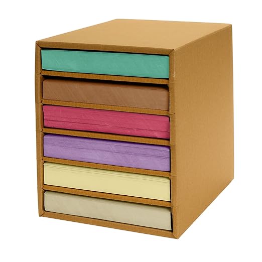 Colorations Lightweight Construction with Organizer - 1200 Sheets - 9" x 12", Assorted Colors, Bulk Arts and Crafts Supplies, Classroom Must Haves